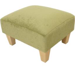 Small Footstool Crushed Chenille Velvet Sturdy Wood Frame Extra Seat Choice Of Foot Colours Made in UK Multi - Purpose Dog/Pet Perch/Step - thumbnail 1