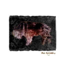 Faux Fur Area Rug - Standing Buffalo Art Rug, Western Decor - thumbnail 4