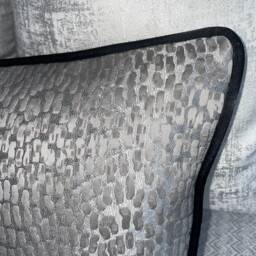 Dove Grey Piped Cushion Cover Prestigious Textiles Antelope Luxury Lumbar Square Pillow Case Handmade in UK Bespoke Sizes - thumbnail 3