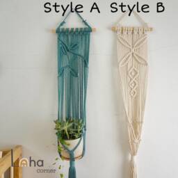 Macrame Plant Hanger Cotton Clove Hitch Wall Hanging - thumbnail 3