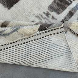 Hand-Knotted Moroccan Beni Ourain Rug, 100% Natural Wool, Modern Berber Carpet For Living Room - thumbnail 4