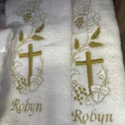Personalised White Towel Set Custom Name & Image - thumbnail 2