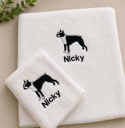 Personalised White Towel Set Custom Name & Image