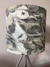 Handmade Marble 20cm Drum Lampshade - thumbnail 1