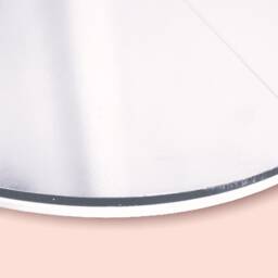 Pebble Shaped Mirrors With White Backing & Hooks, Custom Shapes/Sizes Made - thumbnail 4