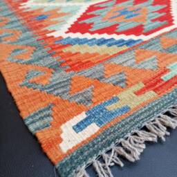 Kilim Rug Classic, Handmade Artisan Afghan Turkish Aztec Reversible Natural Wool 154x104 cm - thumbnail 2