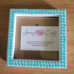 Aqua Acrylic Flat Back Stars Square Photo Frame 4 X Inches - thumbnail 2