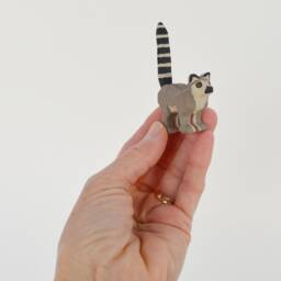 Hand Carved Wooden Animals, Red Panda, Wolves, Lemurs, Beavers - thumbnail 2