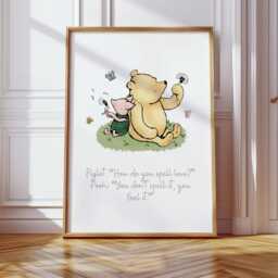 Winnie The Pooh Nursery Print - Cute Baby Wall Art Decor Kids Room Decoration Gift For Shower, Christening - thumbnail 3