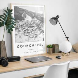 Courchevel France Ski Poster Stylish Travel Print - thumbnail 2