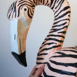 Paper M??ch?? Flamingo Zebra, Ziggy - thumbnail 2