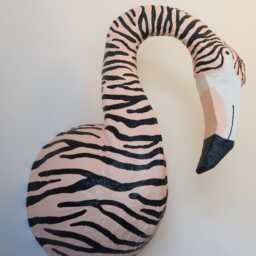 Paper M??ch?? Flamingo Zebra, Ziggy - thumbnail 4