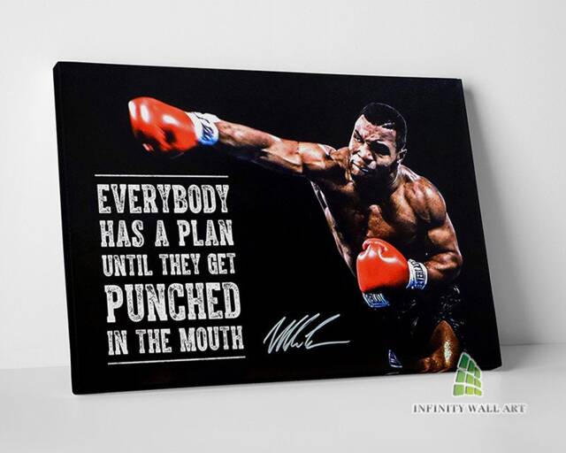 Mike Tyson Motivational Inspirational Quote Canvas Art Wall Print Picture Sports Boxing Framed Home Decor -E269 - image 1