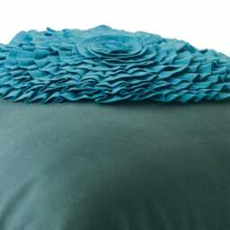 "Decorative Aqua Blue Euro Pillow Sham 24""x24""/26""x26" - thumbnail 2