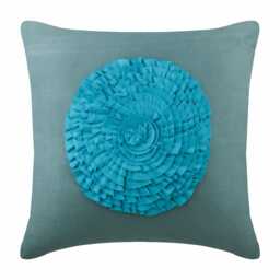 "Decorative Aqua Blue Euro Pillow Sham 24""x24""/26""x26" - thumbnail 1