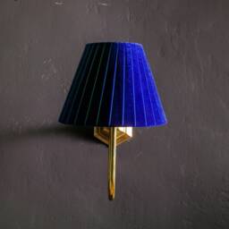 Curved Lampshade Sconce, Wall Lighting, Brass Sconce For Home, Bedroom Plug In - thumbnail 3