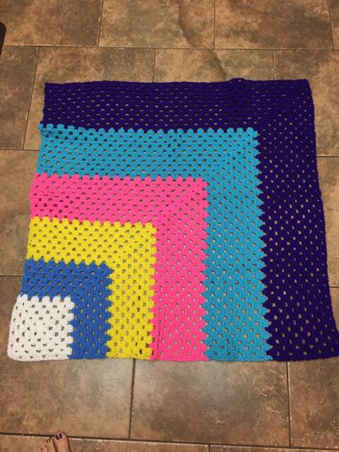 Cute & Colorful Granny Square Blanket - image 1