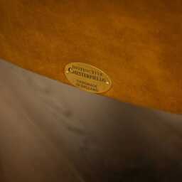 British Handmade Mustard Velvet High Round Back Wing Chair - thumbnail 4
