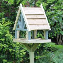 Superior Handpainted Bird Table, Wooden Bird Feeder