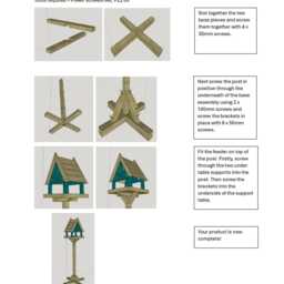 Superior Handpainted Bird Table, Wooden Bird Feeder - thumbnail 4