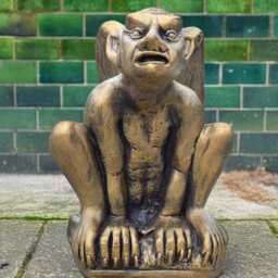Garden Gargoyle Sculpture Concrete Guardian Stone Creature For Yard Monster Scary Figurine Gothic Ornament Lover Gift - thumbnail 2