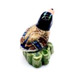 Miniature Ceramic Duck Bird Animal Tiny Baby Brown Black Green Figurine Little Statue Small Decoration Hand Painted Collectible Figure - thumbnail 3