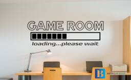 Game Room Loading Please Wait Gaming Kids Man Cave Wall Art Matt Vinyl Decal Sticker - thumbnail 1