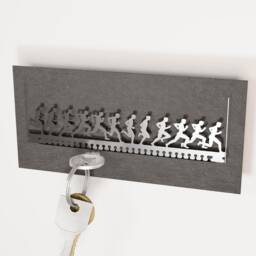 Running Trial Souvenir Gift Tube - Silhouette Motif With Key Board, Practical & Stylish Home Accessory Perfect Runner's Gift - thumbnail 2