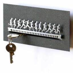 Running Trial Souvenir Gift Tube - Silhouette Motif With Key Board, Practical & Stylish Home Accessory Perfect Runner's Gift