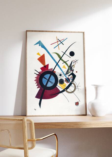 Kandinsky Art Print, Exhibition Poster, Printable Modern Abstract Wall Art, Minimalist Violet Reproduction, Geometric Trendy Home Decor - image 1