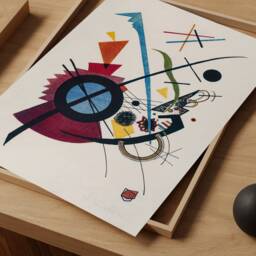 Kandinsky Art Print, Exhibition Poster, Printable Modern Abstract Wall Art, Minimalist Violet Reproduction, Geometric Trendy Home Decor - thumbnail 2