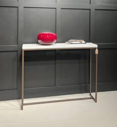 Console Table Radiator Cover Bronze Powder Coated Mild Steel Frame & Quartz Worktop