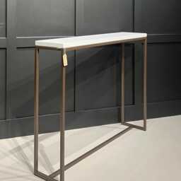 Console Table Radiator Cover Bronze Powder Coated Mild Steel Frame & Quartz Worktop - thumbnail 3