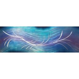 Modern, Abstract, Contemporary Metal Wall Art, Sculpture, 3D Effect, By R Toomer Art. . Blues, Teal, Purple & Silver. Indoor/Outdoor - thumbnail 3
