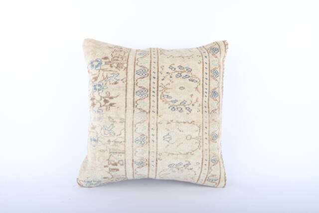 Vintage Turkish Kilim Pillow Cover Bohemian Cushion, 18''x18'' - image 1
