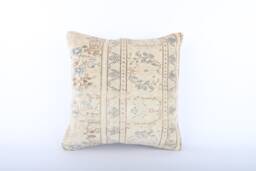 Vintage Turkish Kilim Pillow Cover Bohemian Cushion, 18''x18'' - thumbnail 1