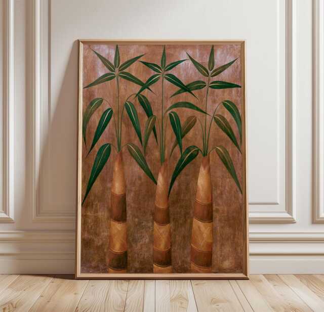 Bamboo Poster, Japandi Botanical Wall Art, Zen Nature Print - image 1