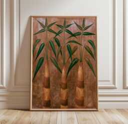 Bamboo Poster, Japandi Botanical Wall Art, Zen Nature Print