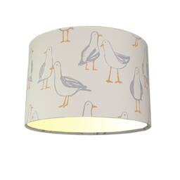 Lampshades in Laridae Seagull Natural Fabric Handmade Various Sizes Free Delivery - thumbnail 2