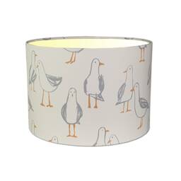 Lampshades in Laridae Seagull Natural Fabric Handmade Various Sizes Free Delivery - thumbnail 1