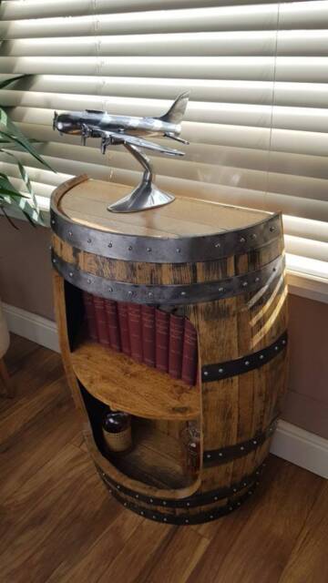 Solid Oak Whisky Barrel Bespoke Scottish Display Cabinet/Libary/Bookcase/Book Shelf/Reading Room/Office Furniture/ Hand Made/Gift/Man Cave - image 1