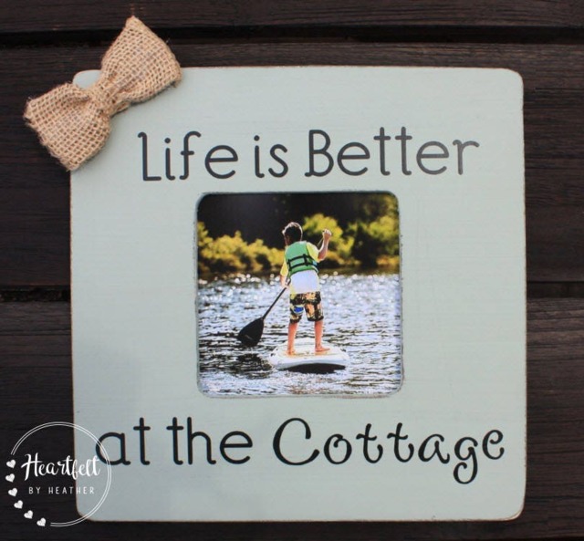 Custom Cottage Photo Frame - Rustic Wood, Personalized Gift - image 1