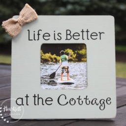 Custom Cottage Photo Frame - Rustic Wood, Personalized Gift - thumbnail 2