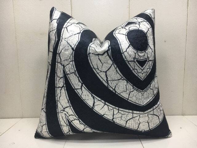 Ikat Silk Pillow Cover - 16x16, Handwoven Accent - image 1