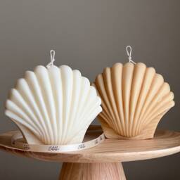 Large Seashell Soy Wax Candle - Unique Home Decor