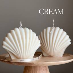 Large Seashell Soy Wax Candle - Unique Home Decor - thumbnail 3