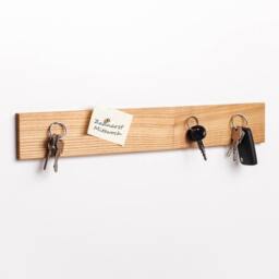 Magnetic Key Board 45cm Made Of Walnut // Hook Different Variants Space For 5 Keys - thumbnail 1
