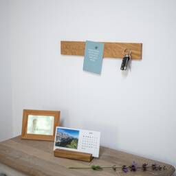 Magnetic Key Board 45cm Made Of Walnut // Hook Different Variants Space For 5 Keys - thumbnail 3