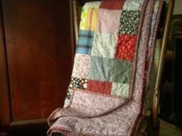 Handmade Patchwork Twin Quilt Classic Americana Cotton Bedding - thumbnail 4