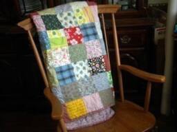 Handmade Patchwork Twin Quilt Classic Americana Cotton Bedding - thumbnail 3
